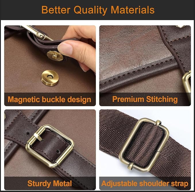 Cwatcun Camera Sling Bag PU Leather - Image 3
