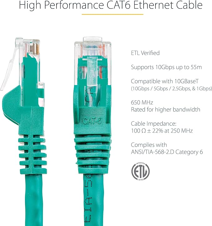 StarTech 8ft CAT6 Ethernet Cable - Image 2