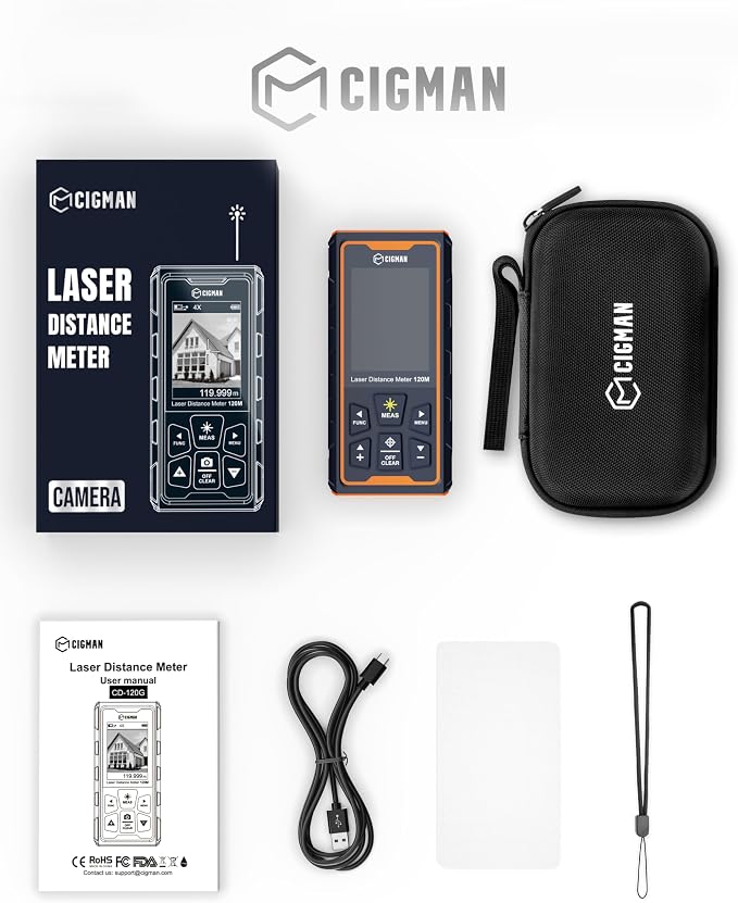 Laser Measuring Tool, CIGMAN 393ft Green-Beam Laser Measure, Outdoor Laser - Image 9