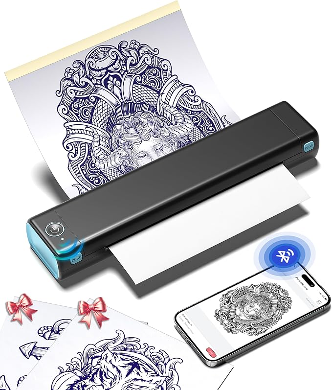 Phomemo Tattoo Stencil Printer, M08F Wireless Thermal Tattoo Printer by Phomemo