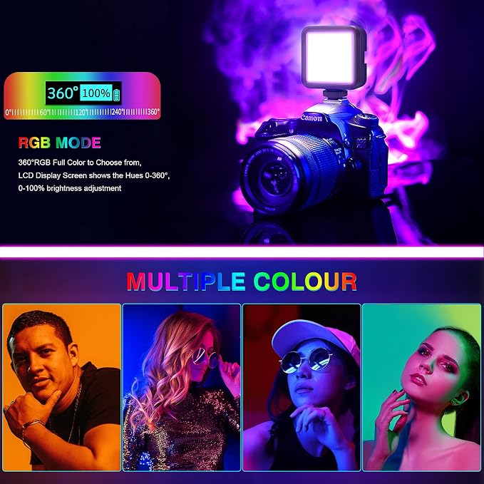 Altson Magnetic RGB Led Video Light LED Camera Light 360° Full Color Portable - Image 3