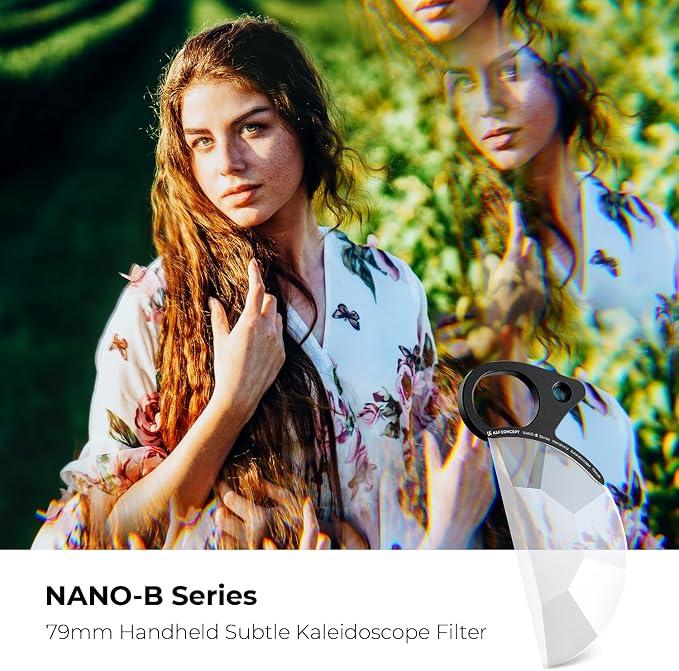 K&F CONCEPT 79mm Handheld Subtle Kaleidoscope Filter, Special Effects Optical - Image 2