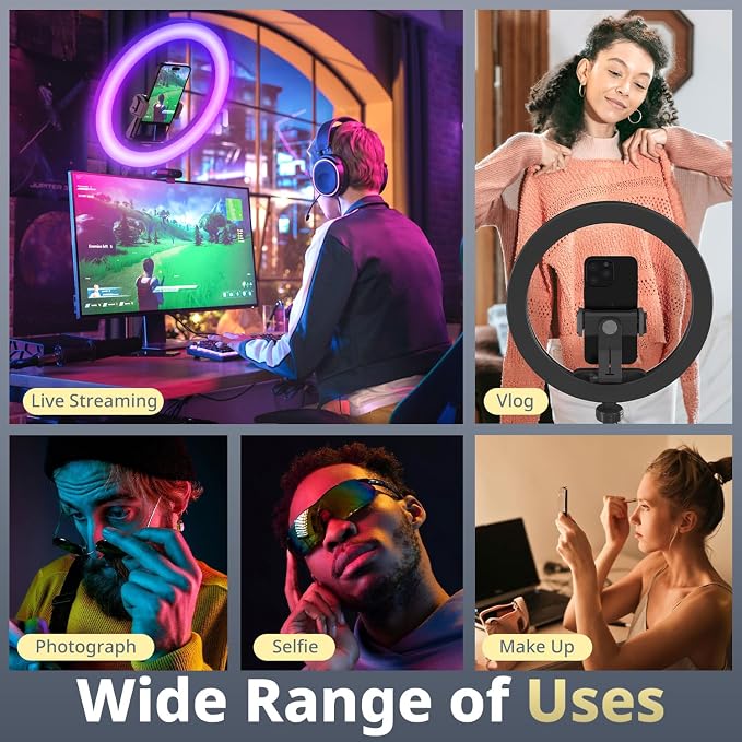UBeesize 12” RGB Selfie Ring Light - Image 6