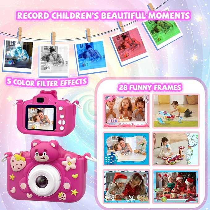 Kids Camera Toddler Digital Camera Little Girls Toy Camera - Image 3