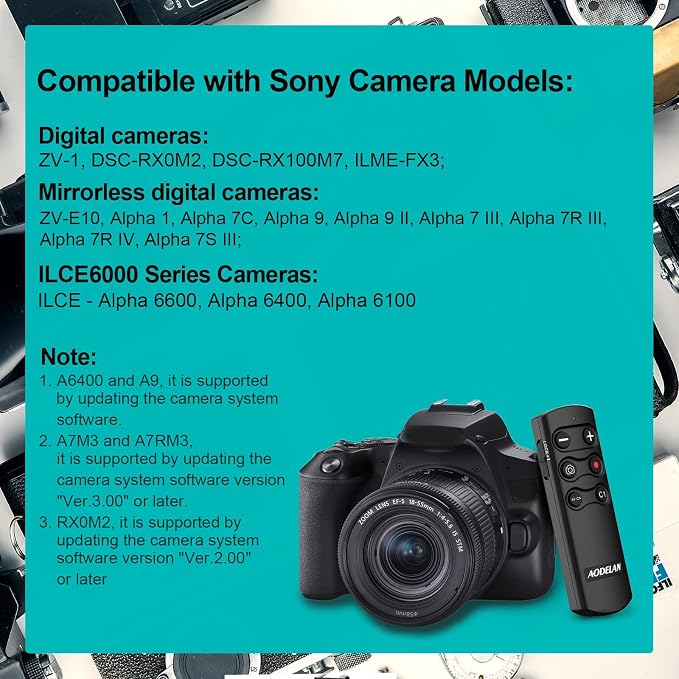 AODELAN Wireless Remote Control Camera Shutter Release - Image 6