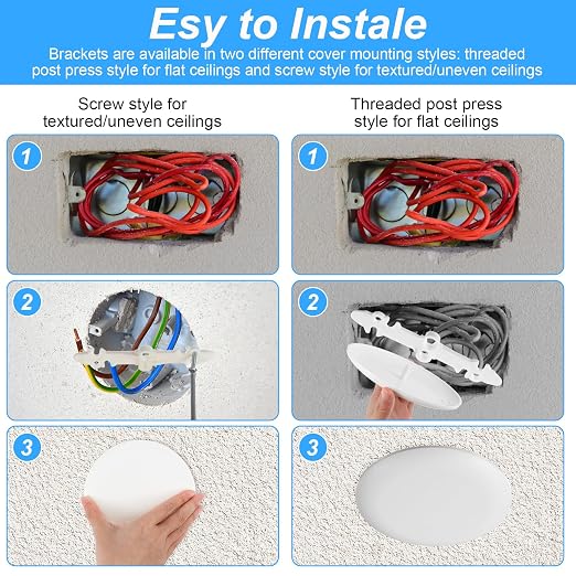 Ceiling Cover Plate, 5 Inch Ceiling Light Cover Plate, Round Ceilings Hole - Image 4