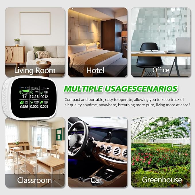18-in-1 Smart Air Quality Monitor, WiFi Indoor Air Detector - Image 8