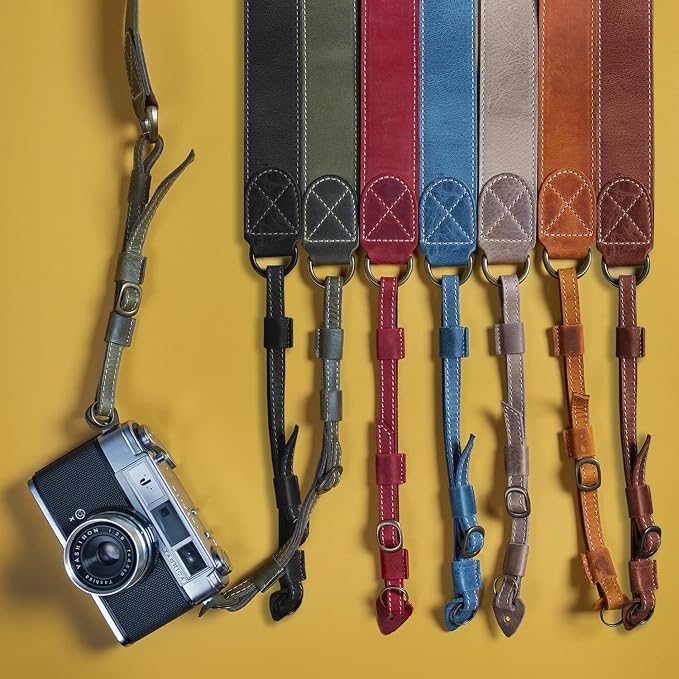 MegaGear Sierra Genuine Full-Grain Leather Camera Strap — Vintage Shoulder & - Image 3