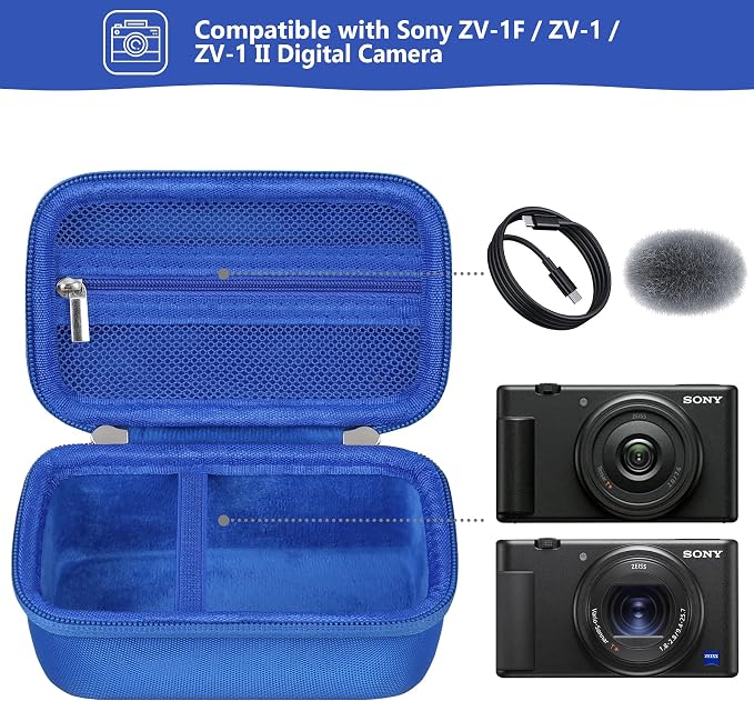 Hard Travel Case for Sony ZV-1F / ZV-1 / ZV-1 II Digital Camera, Vlogger Camera - Image 2