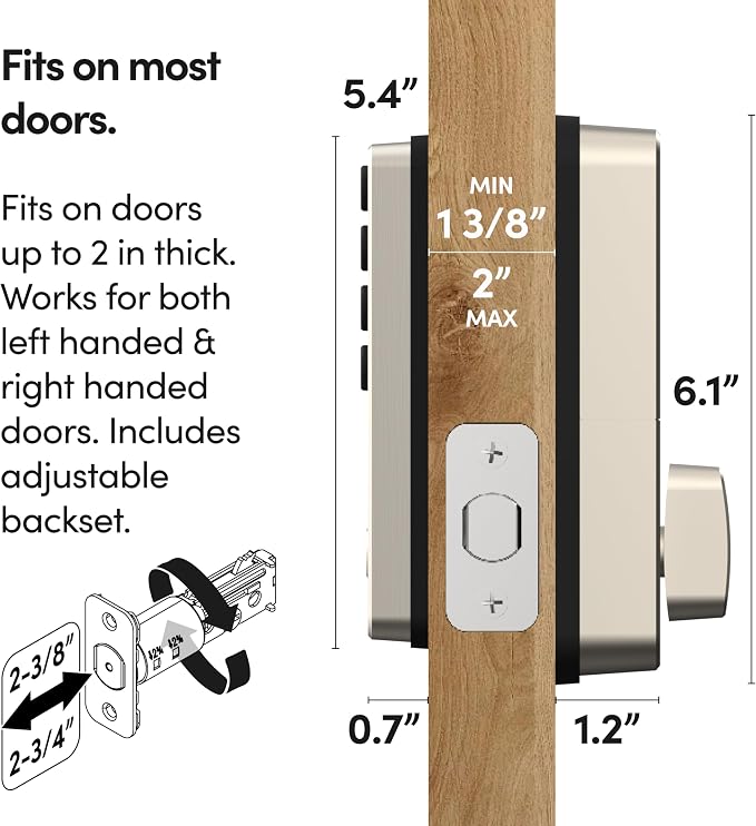 igloohome Deadbolt Go Smart Lock w/Fingerprint, Digital Keys, Remote PIN Codes - Image 6