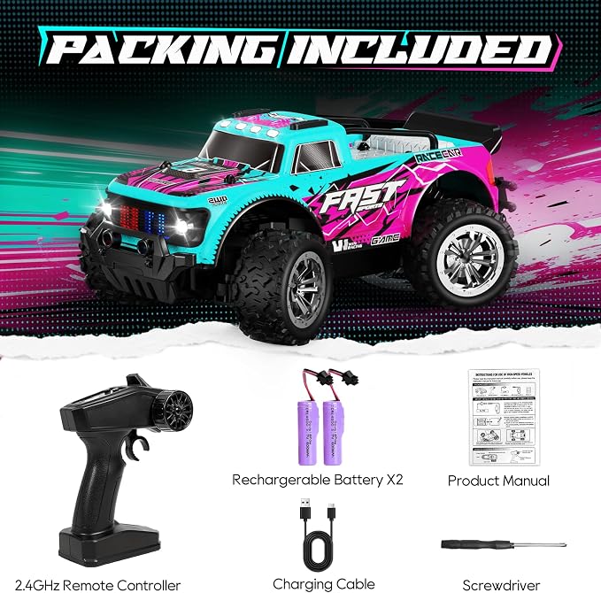 Remote Control Car, 2WD Off-Road RC Cars, 20 KM/H All-Terrain Rc Truck - Image 9