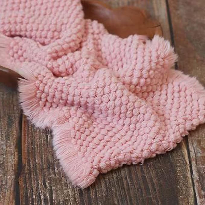 Zeroest Baby Photography Props Basket Braid Wool Wrap Newborn Photo Shoot - Image 2