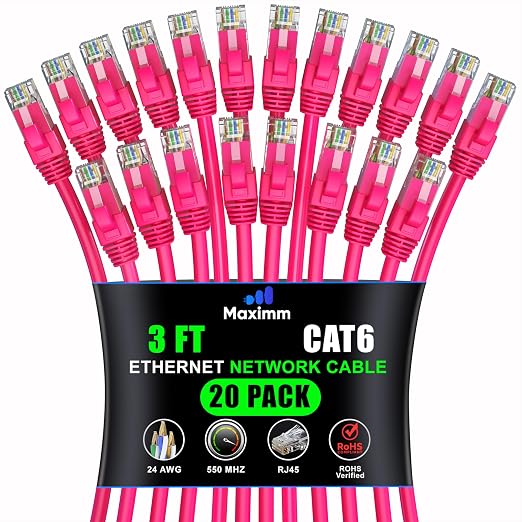 Maximm Cat 6 Ethernet Cable 3 ft by MaximmCable