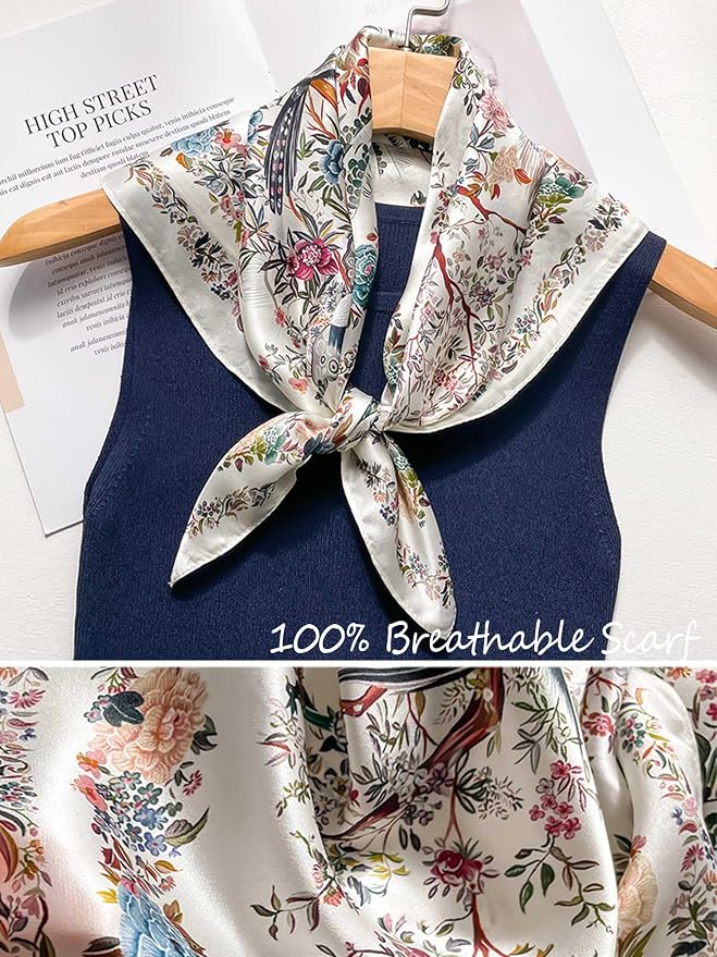 Silky Scarf for Women Lightweight Satin Bandanas Neck Hair Wrap For Sleeping - Image 4