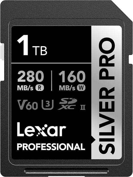 Lexar 1TB Professional Silver PRO SD Card, Full HD, by Lexar