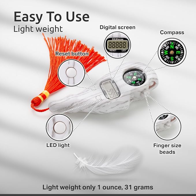 Digital Finger Tasbih with Compass & Night Light - Image 2