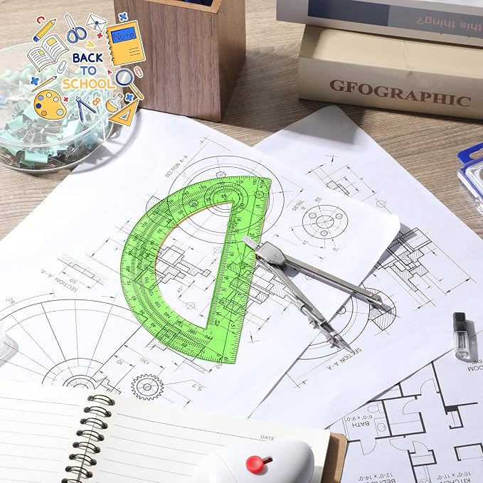 EBOOT Student Geometry Math Set, Drawing Compass and 6 Inch Swing Arm - Image 7