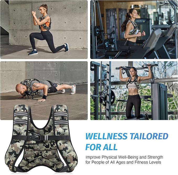 ZELUS Weighted Vest, 6lb/8lb/12lb/16lb/20lb/25lb/30lb Weight Vest - Image 6