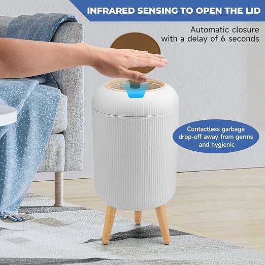 Pukomc 2 Pack Automatic Trash Can 12L /3 Gallon and 10L /2.64 Gallon Bathroom - Image 4