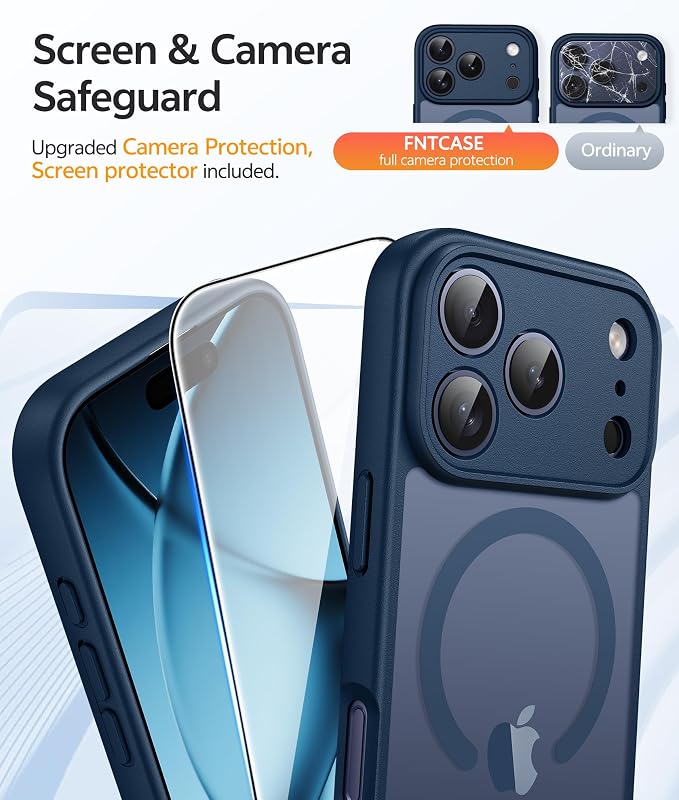 FNTCASE for iPhone 17 Pro Case: Translucent Matte Cases - Image 4
