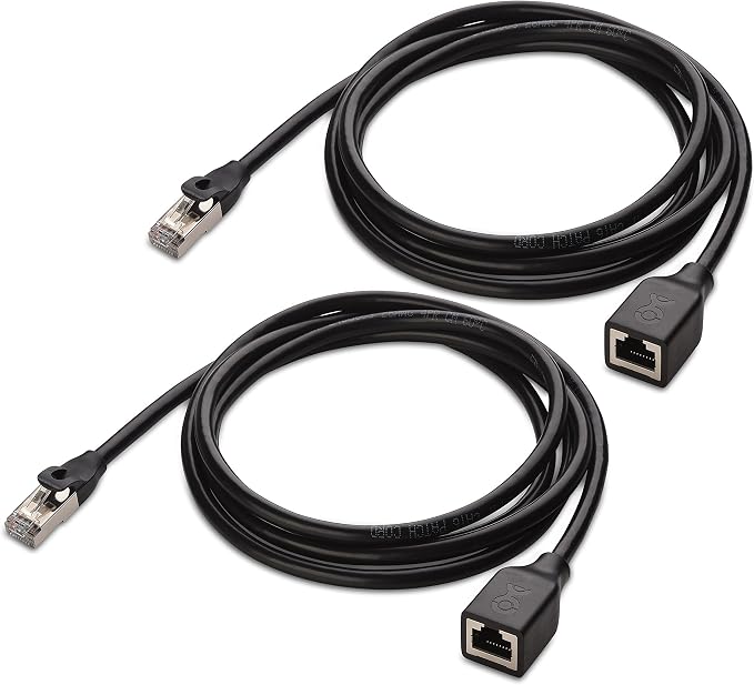 Cable Matters 10Gbps 2-Pack Shielded Cat 6 Ethernet Extension Cable - 10ft by CableMatters
