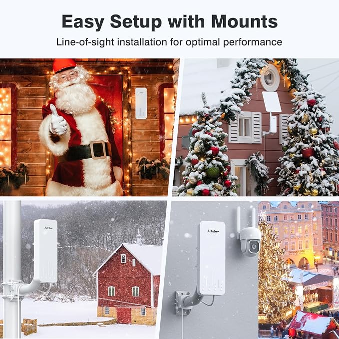 Adalov Wireless Bridge, 3KM 5.8G Point to Point Outdoor CPE, Long Range WiFi - Image 8