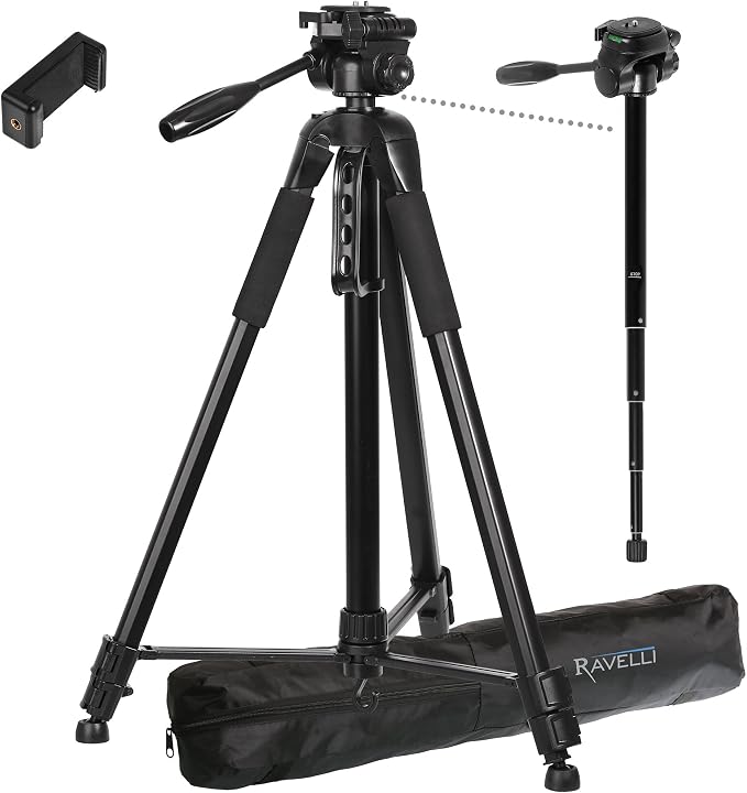Ravelli APLT6M 72" Light Weight Aluminum Tripod/Monopod, by Ravelli