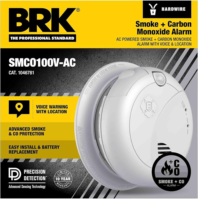 First Alert BRK Interconnect Hardwire Combination Smoke & Carbon Monoxide Alarm - Image 2