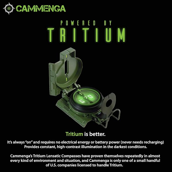 Cammenga Official US Military Tritium Lensatic Compass, Accurate Waterproof - Image 3