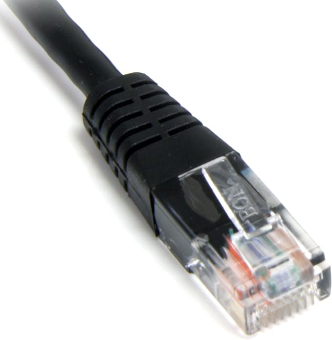 StarTech.com Cat5e Ethernet Cable - 2 ft - Black - Patch Cable - Molded Cat5e - Image 2