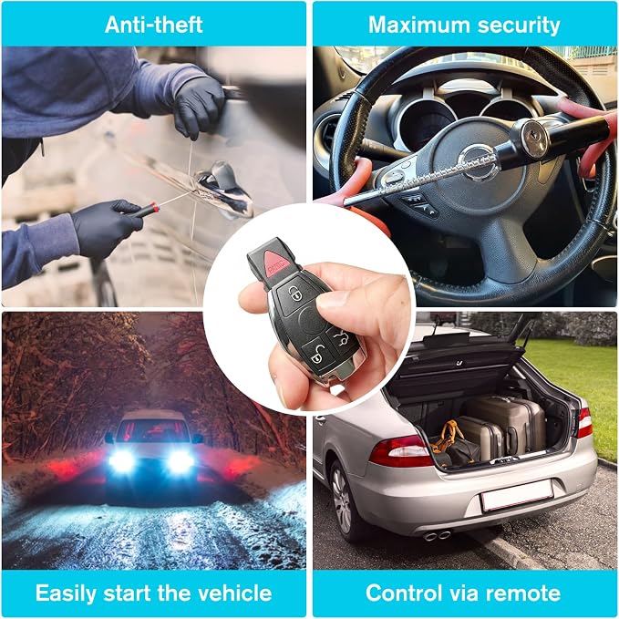 2PCS Car Key Fob Keyless Entry Remote 315MHz YZ3312 IYZ3317 - Image 3