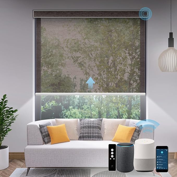 SmartWings Motorized Light Filtering Shades, Work by SmartWings