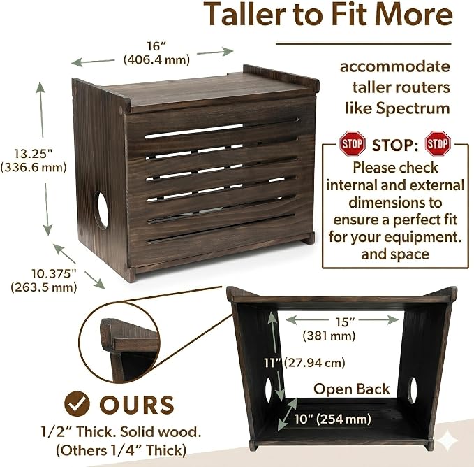 Wooden WiFi Router Storage Box - Image 3