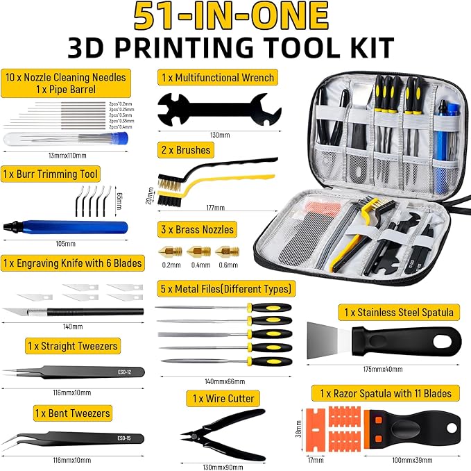 51Pcs 3D Printer Tools Kit, 3D Printer Accessories - Image 2