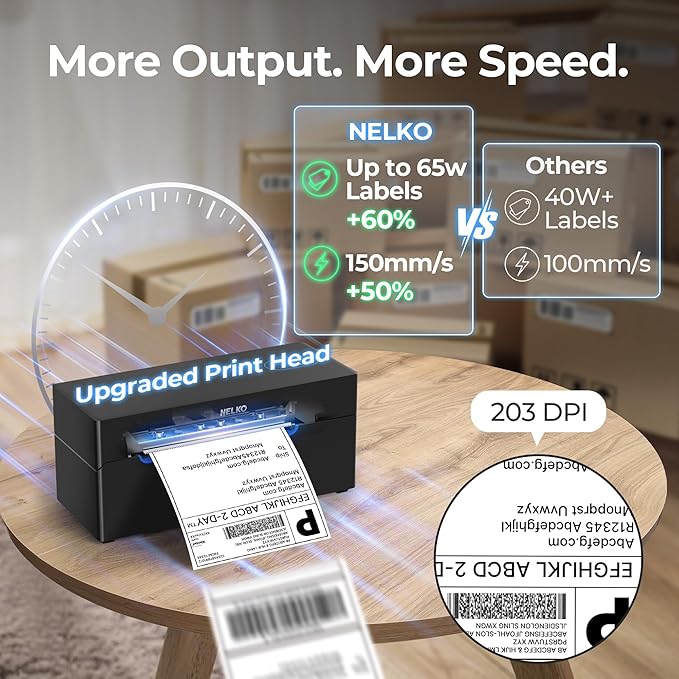Nelko Bluetooth Thermal Shipping Label Printer, Wireless 4x6 Shipping Label - Image 2