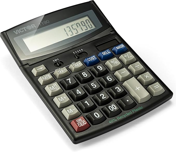 Victor 1190 Executive Desktop Calculator, 12-Digit LCD by Victor