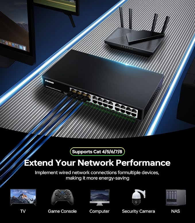 EWIND 2025 Upgraded 24 Port Gigabit Ethernet Switch - Image 2
