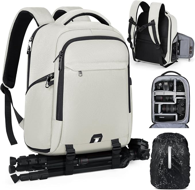 Camera Backpack Camera Bag for Photographers DSLR SLR Mirrorless Camera Cases by RAINSMORE
