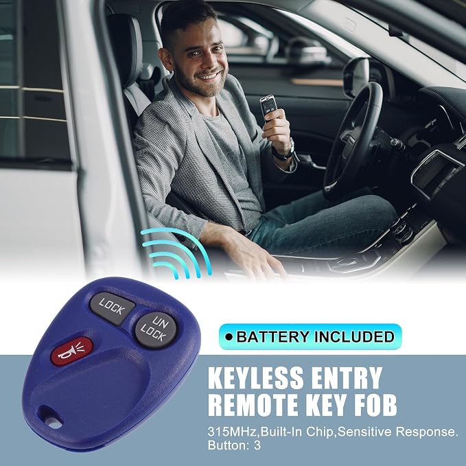 X AUTOHAUX 315MHz KOBLEAR1XT Replacement Keyless Entry Remote Key Fob - Image 2