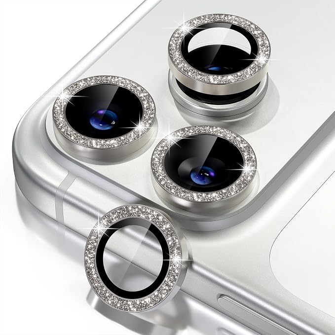 Misea Compatible for iPhone 17 Pro/iPhone 17 Pro Max Camera Lens Protector Bling by Misea