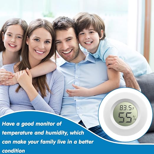 Weewooday Mini Hygrometer Thermometer Digital LCD Monitor Indoor/Outdoor Room - Image 5