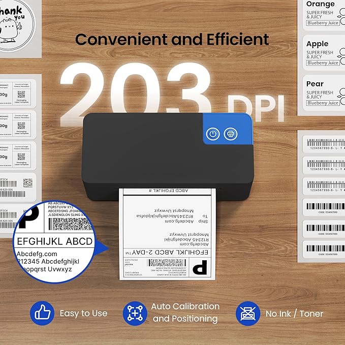Bluetooth Thermal Shipping Label Printer, 4x6 Portable Thermal Label Printer - Image 4