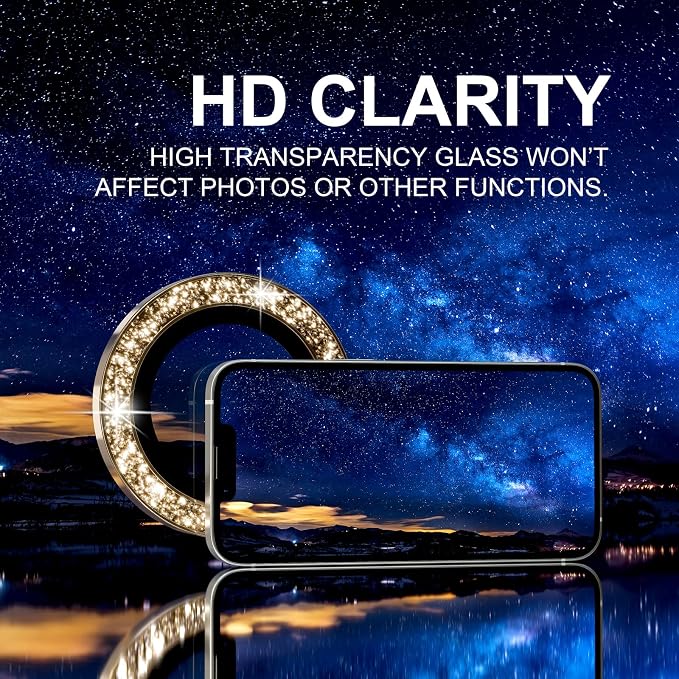 Choiche Compatible for iPhone 17e / 16e Camera Lens Protector Bling, 9H - Image 5