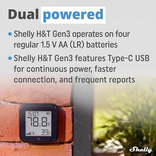 Shelly H&T Gen3 Black | Wi-Fi and Bluetooth Smart Temperature & Humidity Sensor - Image 7