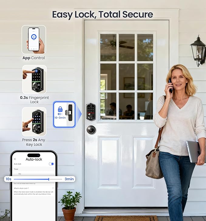 Veise VE017-K Fingerprint Smart Lock - Image 6