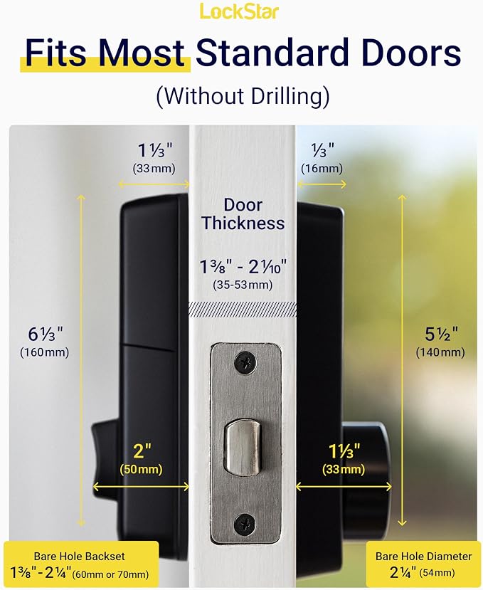 LOCKSTAR® Smart Door Lock • Keyless Entry Deadbolt Door Lock • Multiple Entry - Image 5