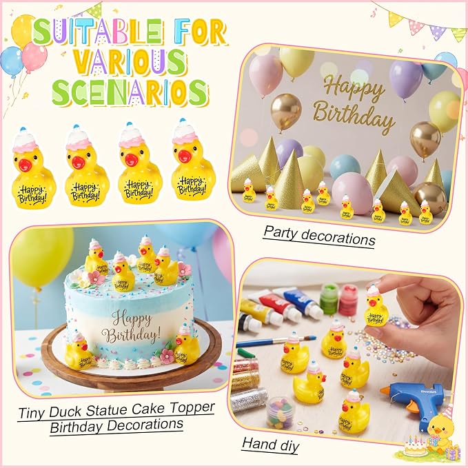 Skylety 25 Piece Happy Birthday Resin Ducks - Image 4
