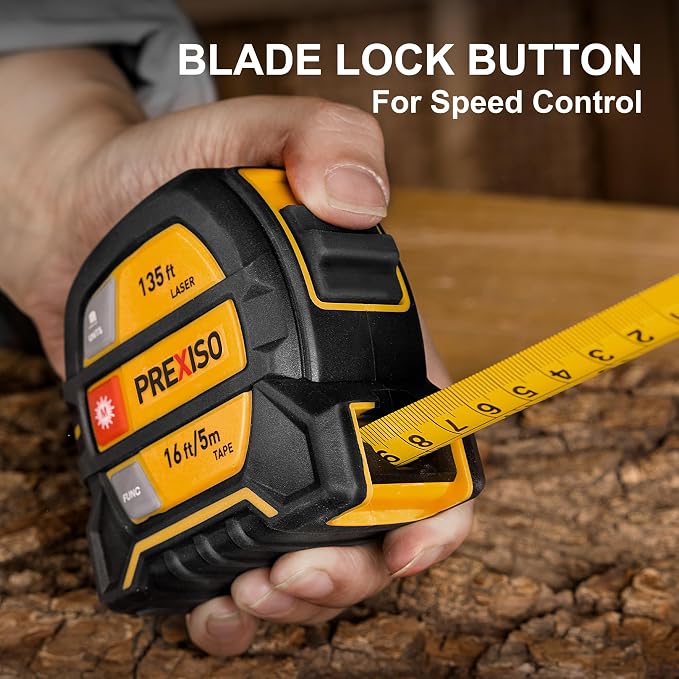 PREXISO 2-in-1 Laser Tape Measure, 135Ft Rechargeable Measurement Tool & 16Ft - Image 7