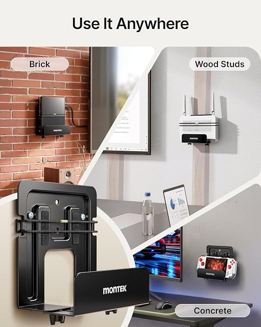 monTEK Adjustable Cable Box Mount up to 11 LBS, Modern Mount, Small Devices - Image 9