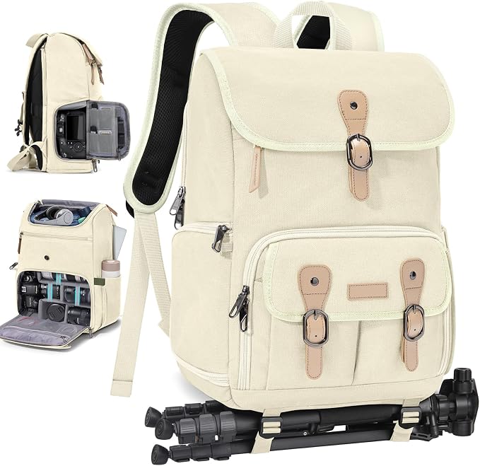 RAINSMORE Camera Bag Backpack for DSLR/SLR Mirrorless 15.6 Inch Laptop Camera by RAINSMORE